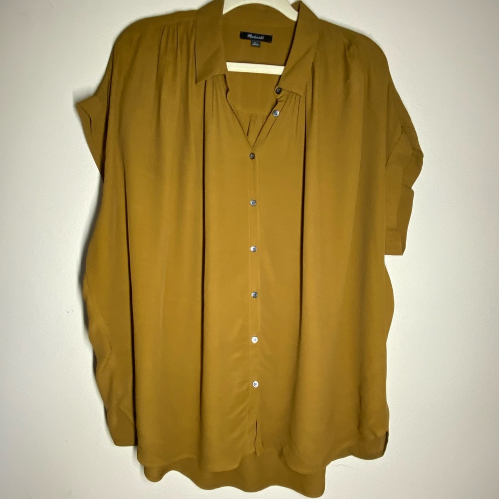 Madewell Oversized Viscose Central Drapey Blouse